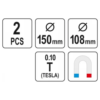 YATO Sada magnetickej misy 2 diely 108, 150 mm