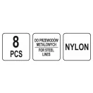 Sada klieští YATO 8 kusov (na brzdové, palivové, olejové a auto klimatizačné potrubie)