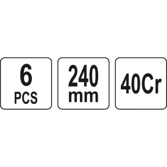 YATO Sada háku na extrakciu tesnenia 6 dielov 240 mm
