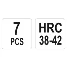 YATO Sada na výmenu čelného skla 7 dielov HRC 38-42