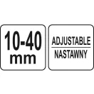 YATO Nastaviteľné ramienko stierača s 2 čeľusťami 10 - 40 mm