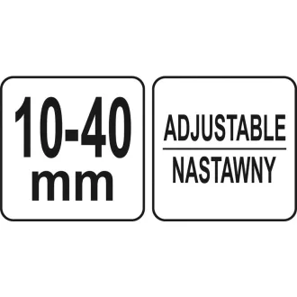   YATO Nastaviteľné ramienko stierača s 2 čeľusťami 10 - 40 mm