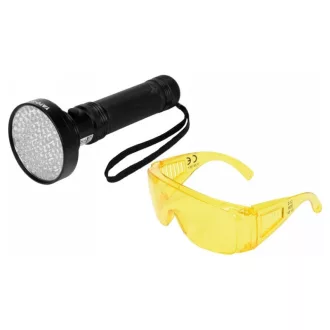 YATO Nabíjacia UV baterka + okuliare