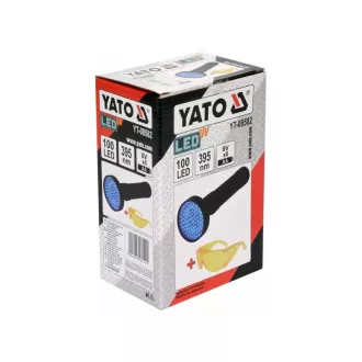 YATO Nabíjacia UV baterka + okuliare