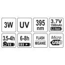 YATO Batéria UV baterka + okuliare