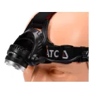 YATO nabíjateľná LED čelovka XM-L2 CREE s nastaviteľným zaostrovaním