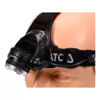   YATO nabíjateľná LED čelovka XM-L2 CREE s nastaviteľným zaostrovaním