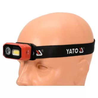   YATO Akumulátorová LED čelová lampa 480 lm s detekciou pohybu