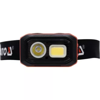   YATO Akumulátorová / batériová LED čelovka 500 lumenov s čidlom pohybu