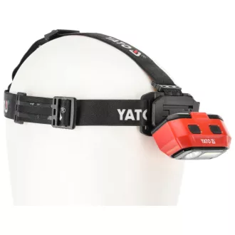   YATO Akumulátorová LED čelová lampa 800 lm s detekciou pohybu