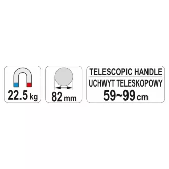YATO Pick-up magnet s teleskopickou rukoväťou 590-990 mm