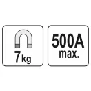 YATO Zvárací uzemňovací magnet 500A 7kg