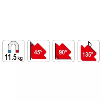   YATO Magnet na držiak obrobku na zváranie 82 x 120 x 13 mm/11,5 kg