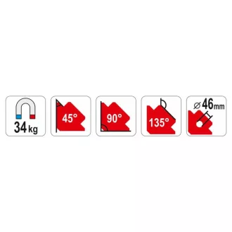   YATO Zvárací magnet držiak obrobku 122 x 190 x 25 mm/34 kg