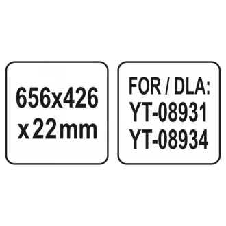 YATO polica skrinky na náradie 656 x 426 x 22 mm