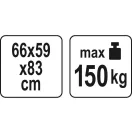 YATO Skladací zvárací stôl 150 kg 660 x 590 x 830 mm