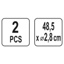 YATO Prídavná oceľová rúrka pre vozík na náradie (2 ks)