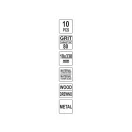 YATO Brúsny pás 330 x 10 mm P80 (10 ks)