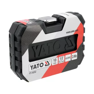   YATO Sada nástrčných kľúčov 1/2", 10 dielov, 10-27 mm