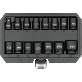   YATO Sada pneumatických kľúčov 1/2" 15-dielna 10-27 mm s adaptérom 3/8" x 1/2"