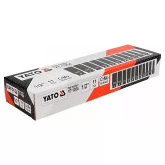  YATO Machine sada dlhých nástrčných kľúčov 11 kusov 1/2" 10-24 mm CrMo