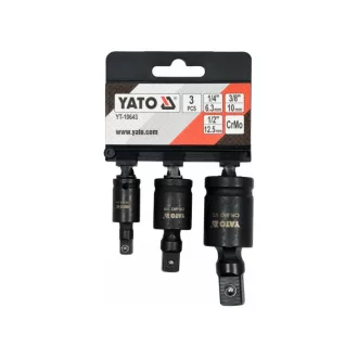 YATO súprava spojok stroja 3 diely 1/4 - 3/8 - 1/2"