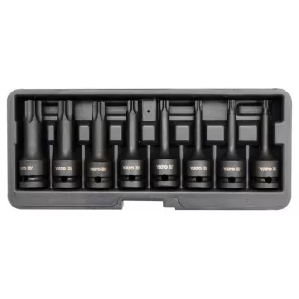   Sada nástrčkových kľúčov pre stroj YATO 8 kusov Torx 1/2" T30-T80 CrMo