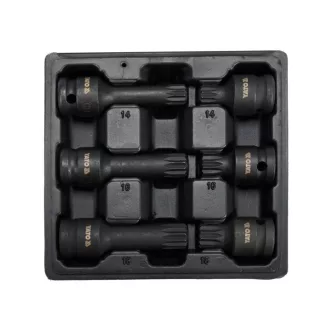   YATO Sada nástrčných kľúčov na bity 6 kusov Spline 1/2" M14-M18 CrMo