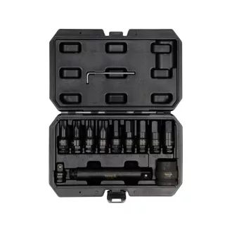   Sada nástrčných kľúčov YATO Machine s dlhými bitmi 12-dielna Torx a Allen 1/2", 3/4" nákladné auto CrMo