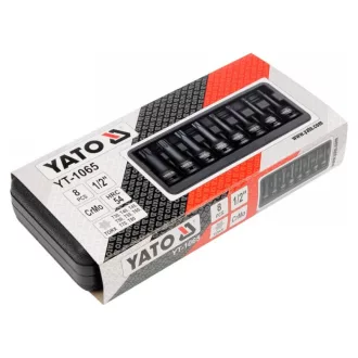   Sada nástrčkových kľúčov pre stroj YATO 8 kusov Torx 1/2" T30-T80 CrMo