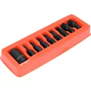 YATO Súprava drážkových bitov 9 kusov 1/2" M6-M18 mm adaptér pre nástrčný kľúč