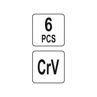 Sada adaptérov YATO nástrčných kľúčov 6 dielov CrV