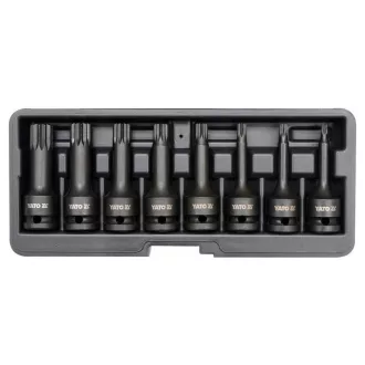   Sada nástrčkových kľúčov pre stroj YATO, 8 kusov, 1/2" M5-M18 CrMo
