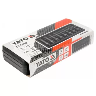   Sada nástrčkových kľúčov pre stroj YATO, 8 kusov, 1/2" M5-M18 CrMo