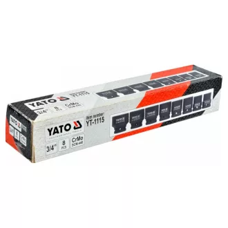   Sada nástrčných kľúčov YATO 8 kusov 3/4" 22-41 mm CrMo