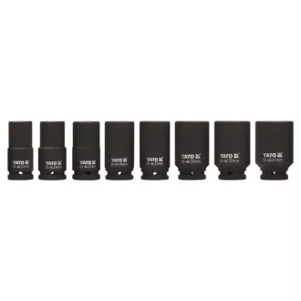  YATO Machine sada dlhých nástrčných kľúčov 8 kusov 3/4" 22-41 mm CrMo