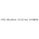 YATO kľuky v tvare L 1/2" 600 x 200 mm