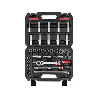   YATO Sada nástrčných kľúčov 60 kusov 1/2" 1/4" CrV