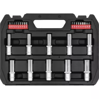   YATO Sada nástrčných kľúčov 60 kusov 1/2" 1/4" CrV