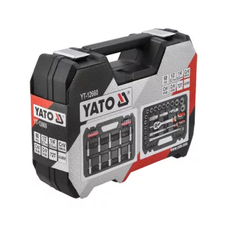   YATO Sada nástrčných kľúčov 60 kusov 1/2" 1/4" CrV