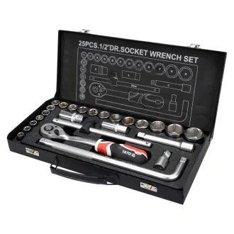   Sada nástrčných kľúčov YATO 25 kusov 1/2" 10-32 mm CrV