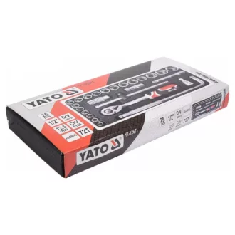   Sada nástrčných kľúčov YATO 25 kusov 1/2" 10-32 mm CrV
