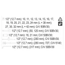 Sada nástrčných kľúčov YATO 25 kusov 1/2" 10-32 mm CrV