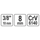 YATO adaptér držiaka bitov 3/8" štvorcový ->8 mm šesťhran