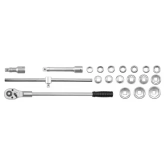   Sada nástrčných kľúčov YATO 20 kusov 3/4" 19-50 mm CrV
