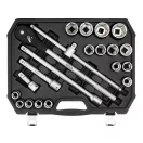 YATO Sada nástrčných kľúčov 3/4" 21 kusov 21-50 mm CrV