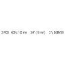 YATO kľuka v tvare L 3/4" 600 x 100 mm CrV