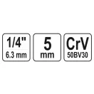 YATO nástrčný kľúč 1/4" 5 mm CrV