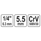 YATO nástrčný kľúč 1/4" 5,5 mm CrV