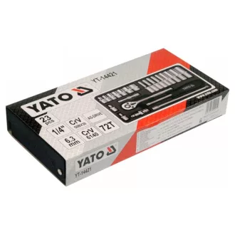   Sada nástrčných kľúčov YATO 23 kusov 1/4" 4-13 mm CrV
